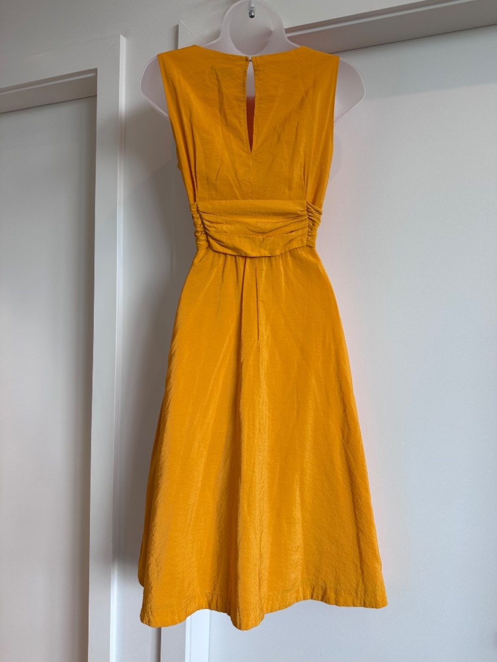 Bright golden yellow tie-front dress - Picture 3 of 8